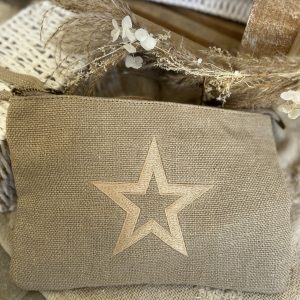 Pochette star taupe