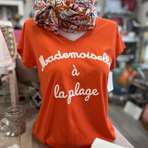 T-shirt Melle plage orange