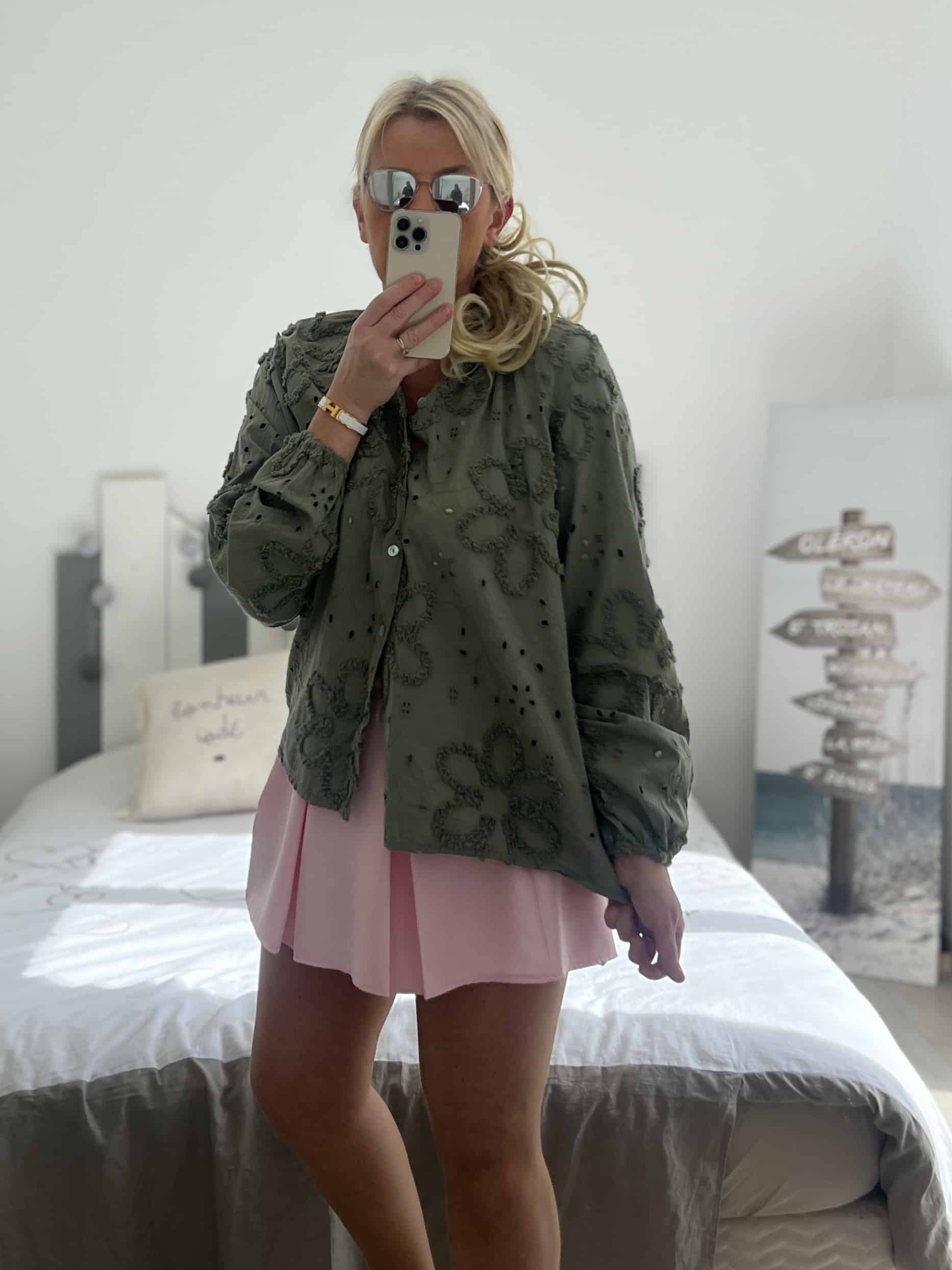 Chemise broderie kaki – Image 7