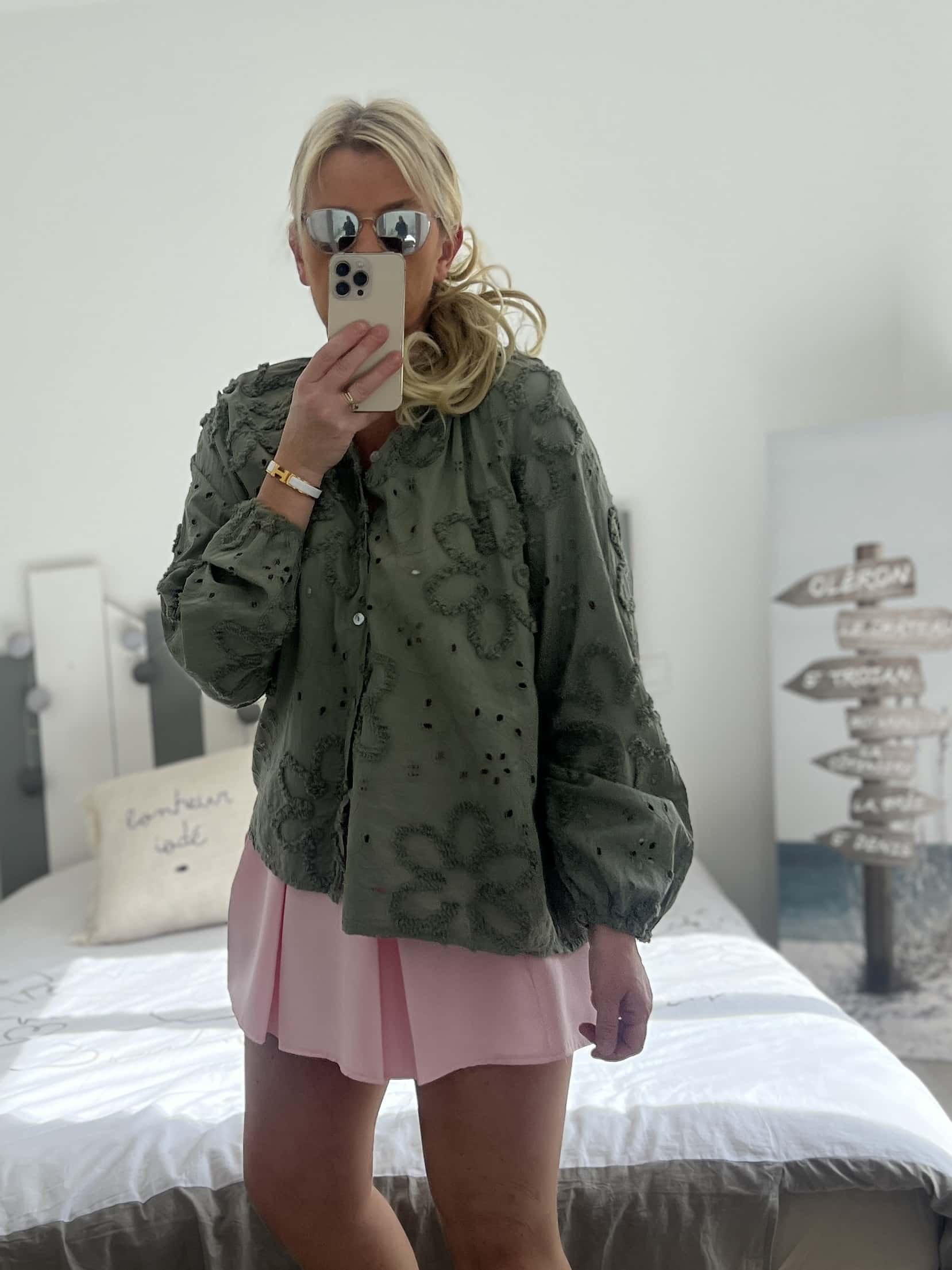 Chemise broderie kaki – Image 4