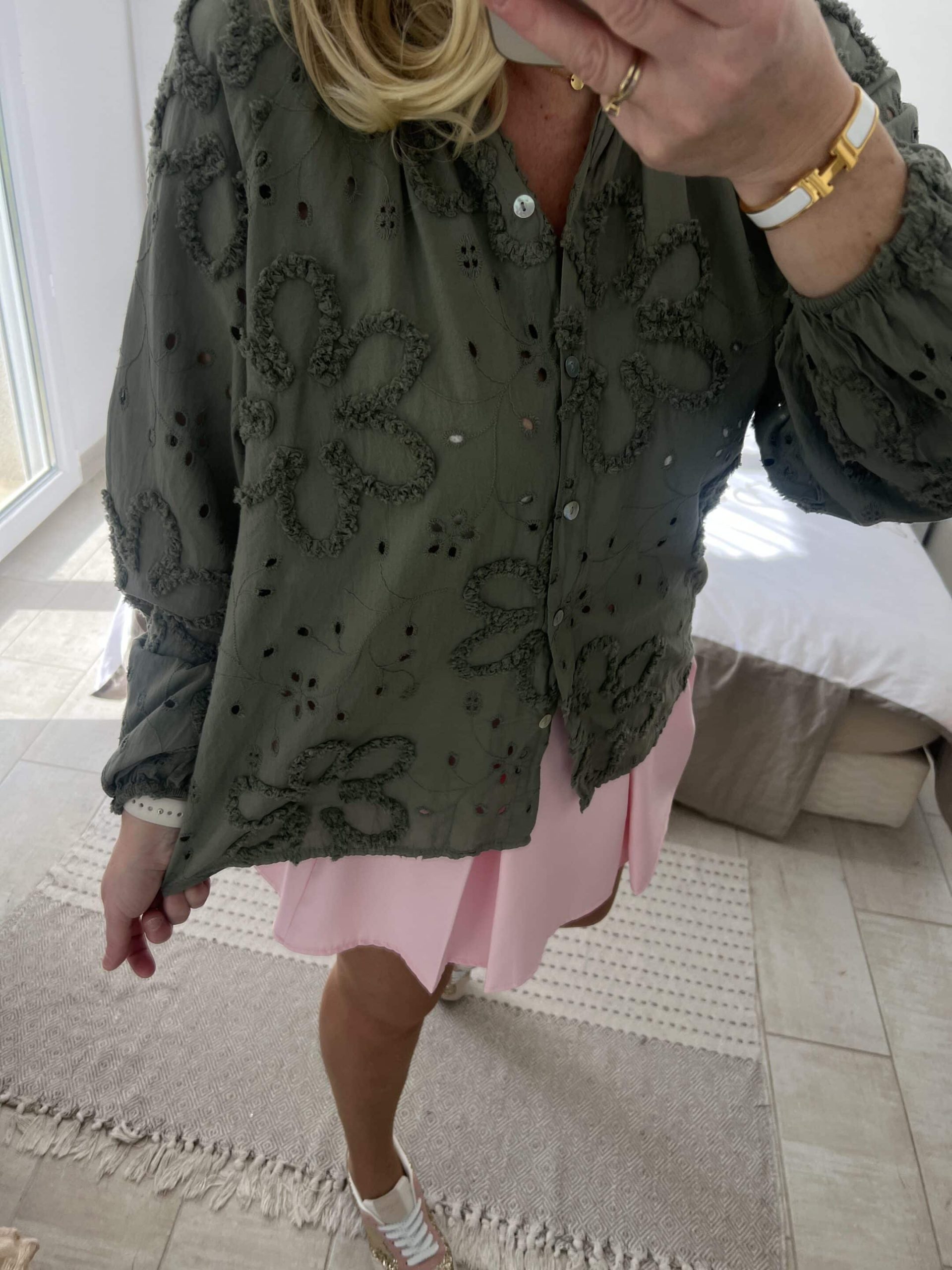 Chemise broderie kaki – Image 3