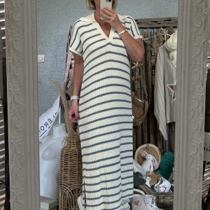 Robe marinière bleu jean cds