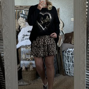 Pull Smile noir oversize