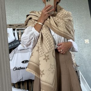 Châle écharpe beige