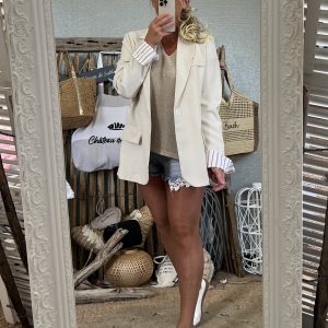Blazer écru dos chemise