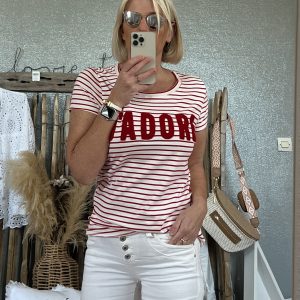 T-shirt CDS   blanc/rouge