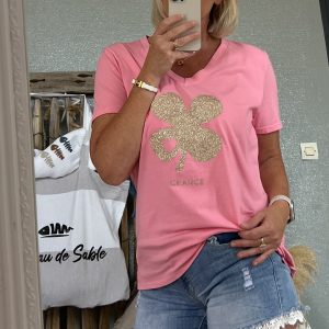 T-shirt chance rose bonbon