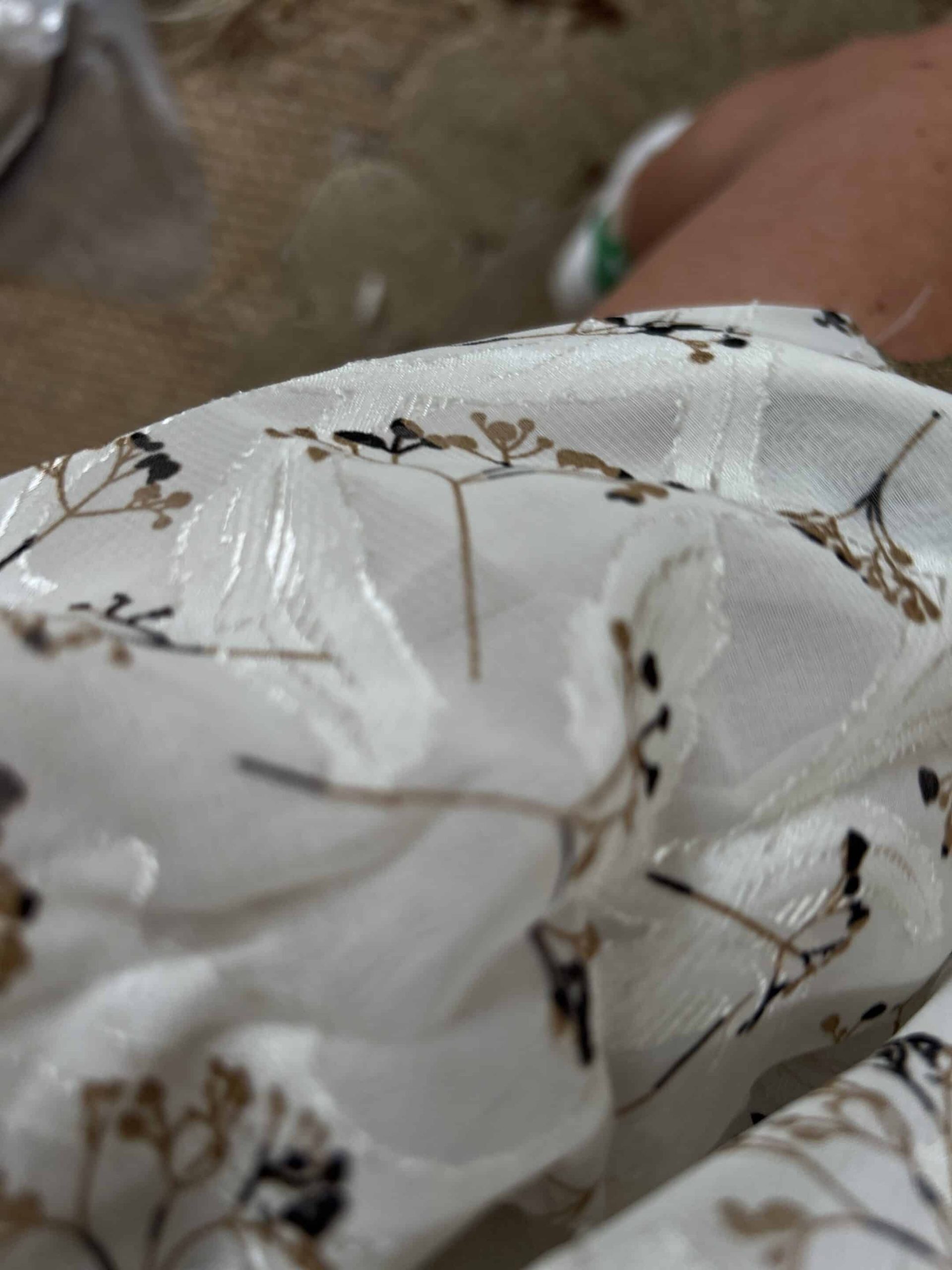 Bomber beige blanc doré – Image 4