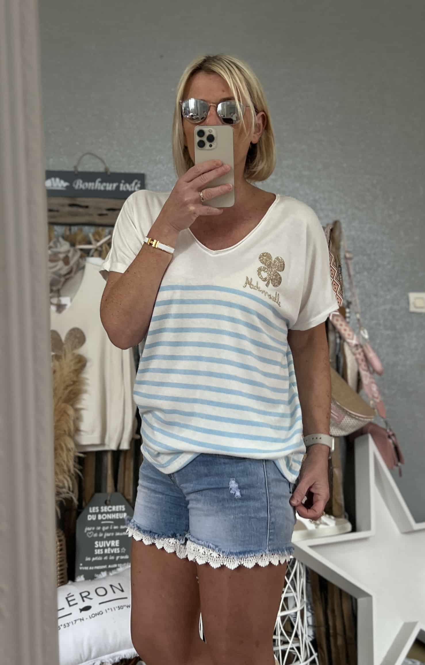 Marinière Melle baby blue