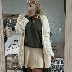 Gilet amour écru doré