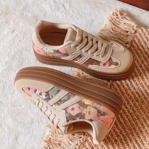 Basket CDS beige Flowers