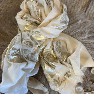 Echarpe beige dore
