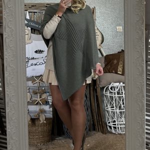 Poncho star kaki