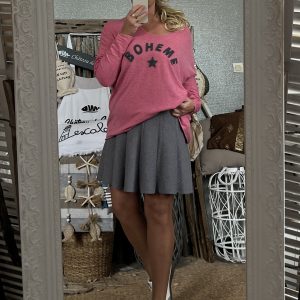 Pull Bohème rose pep’s