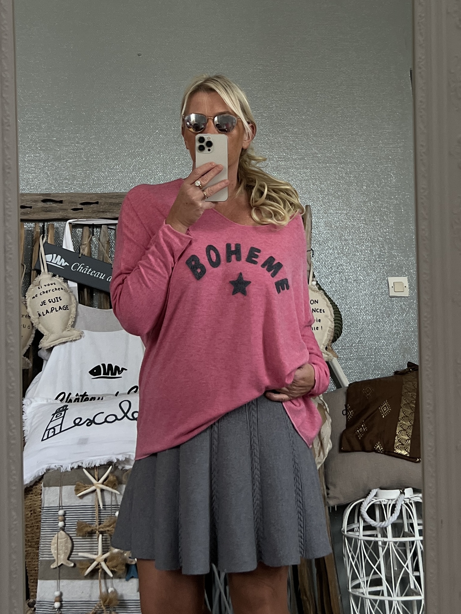 Pull Bohème rose pep’s – Image 3