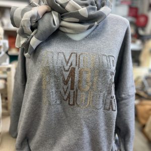 Pull Amour gris