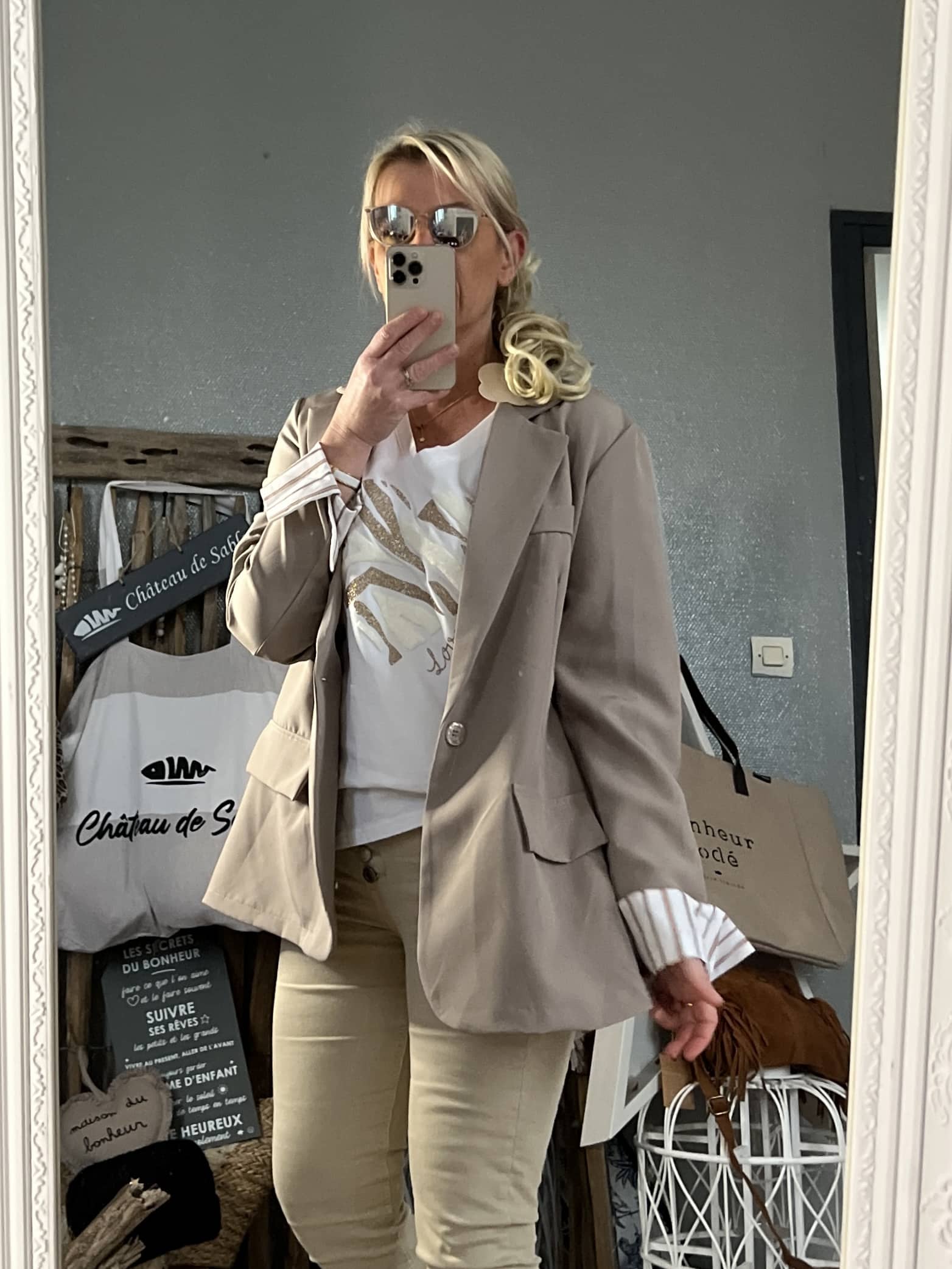 Blazer taupe dos chemise – Image 5