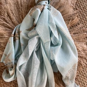 Echarpe Patch turquoise clair