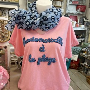 T-shirt Melle rose bleu