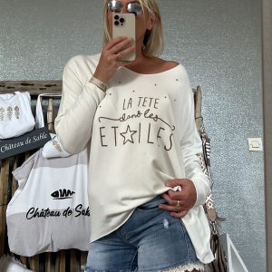 Pull CDS blanc oversize