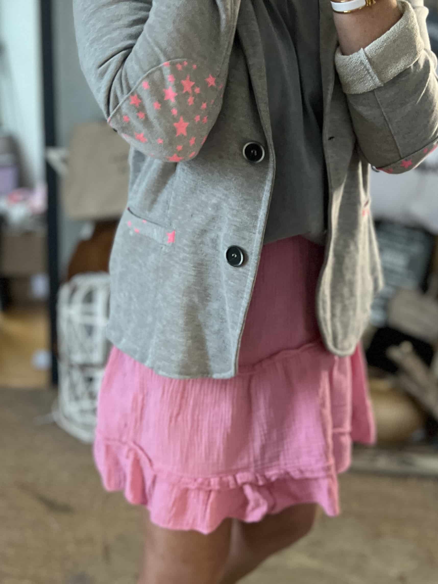 Veste star grise et rose – Image 4