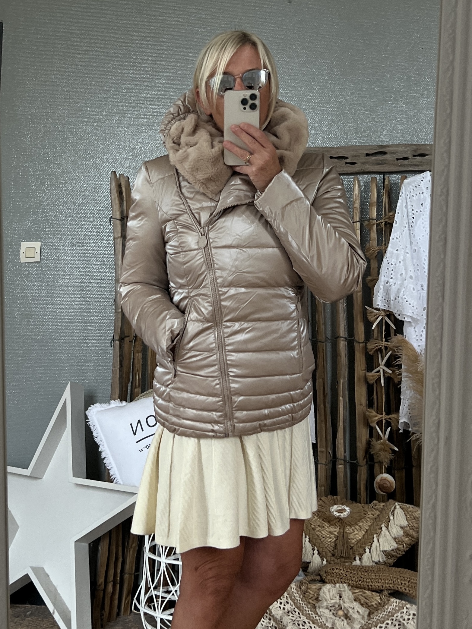 Doudoune CDS beige – Image 7