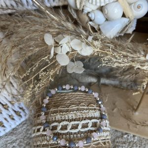 Bracelet CDS rose gris