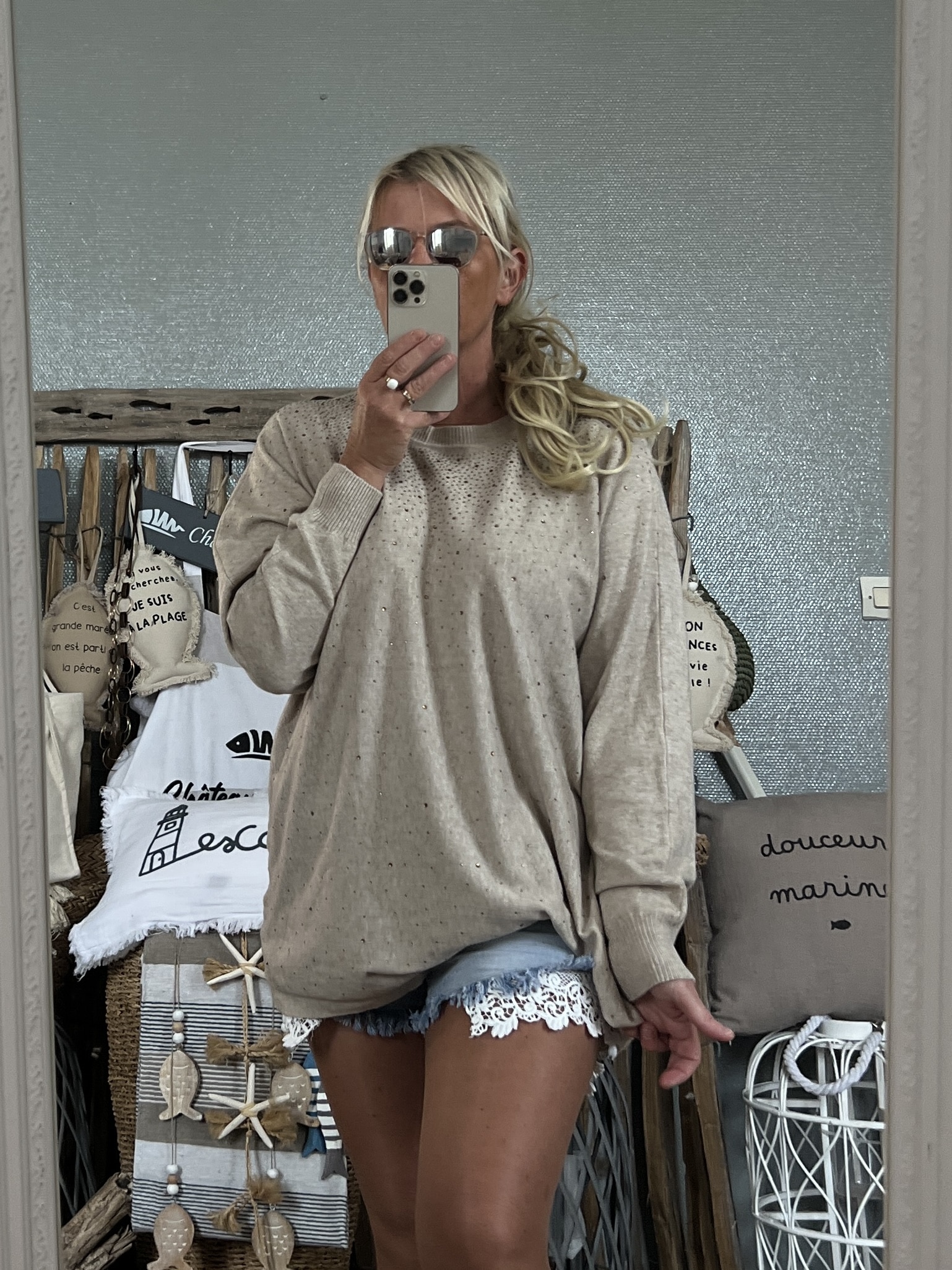 Duo pull écharpe strass – Image 8