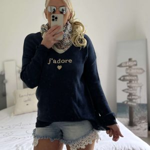 Pull oversize j’adore marine