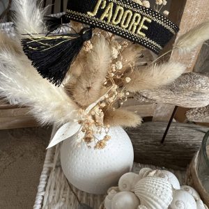 Bracelet J’adore noir doré