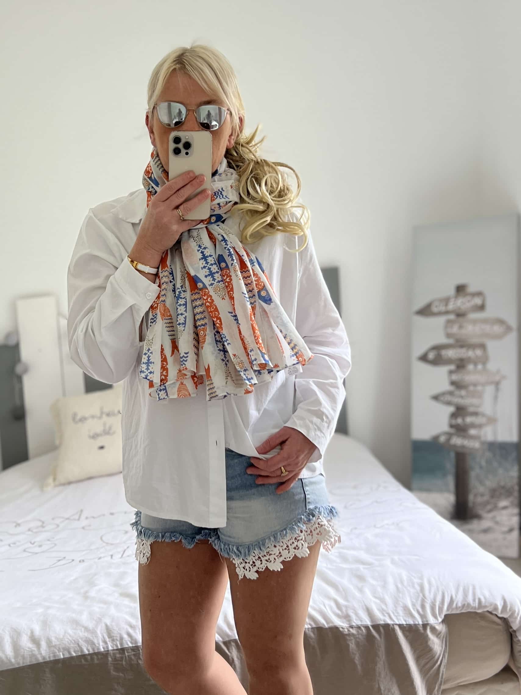 Écharpe fish orange – Image 2