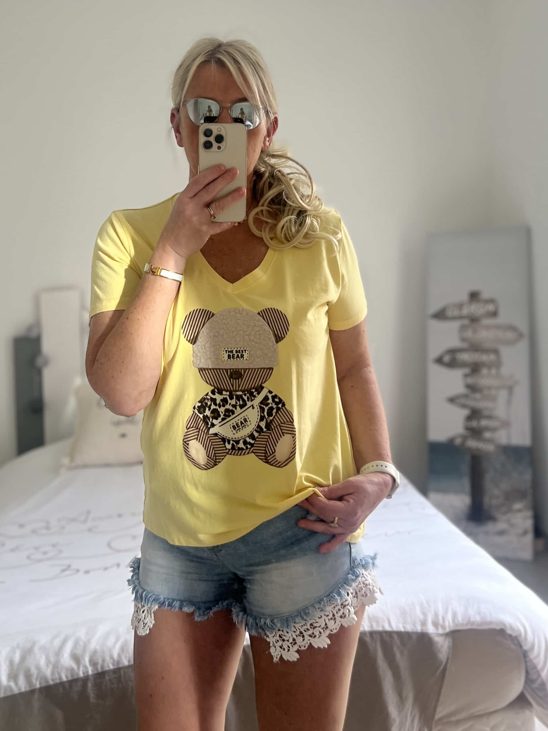 T-shirt bear jaune – Image 2
