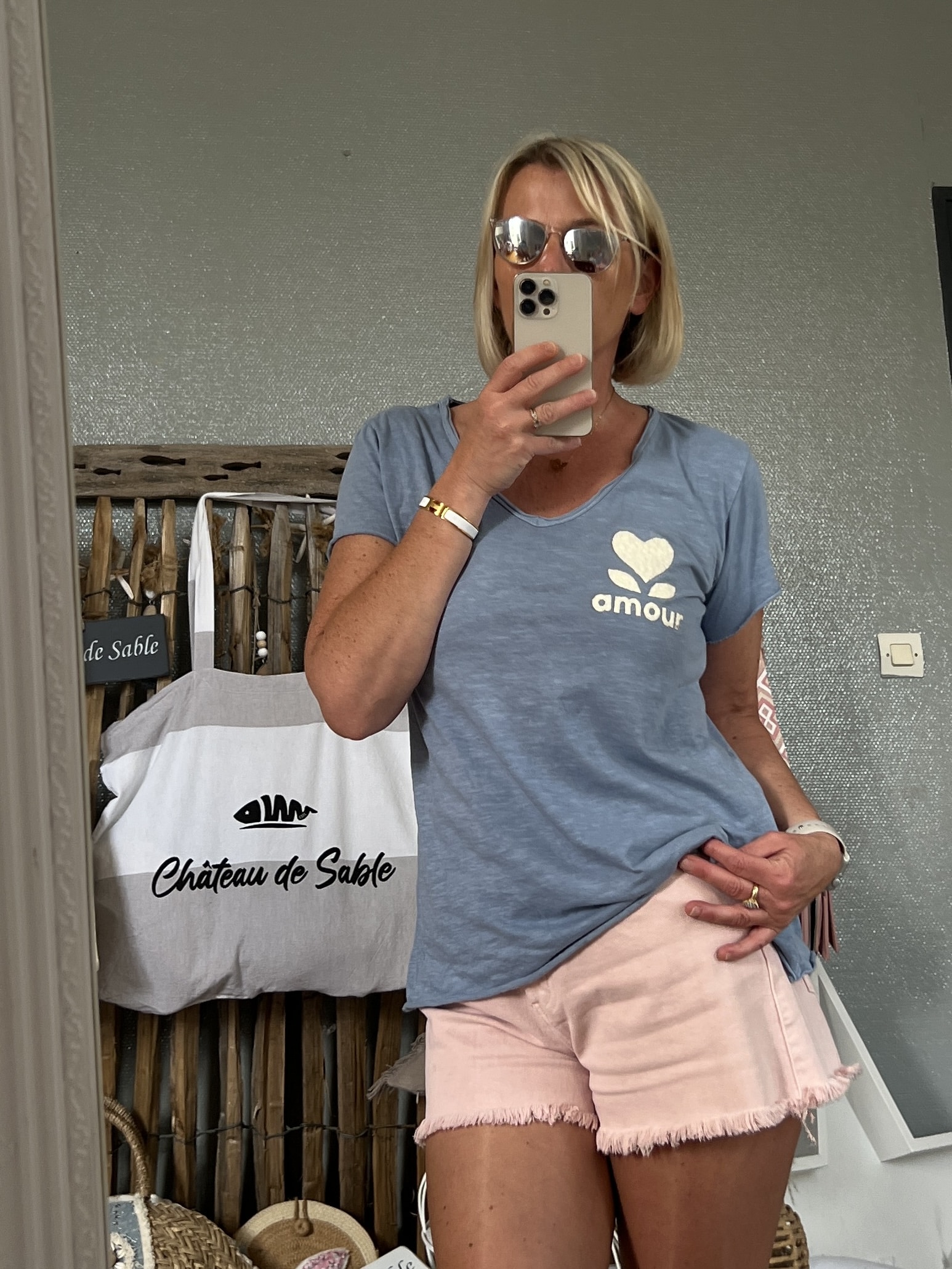 T-shirt Amour bleu – Image 4