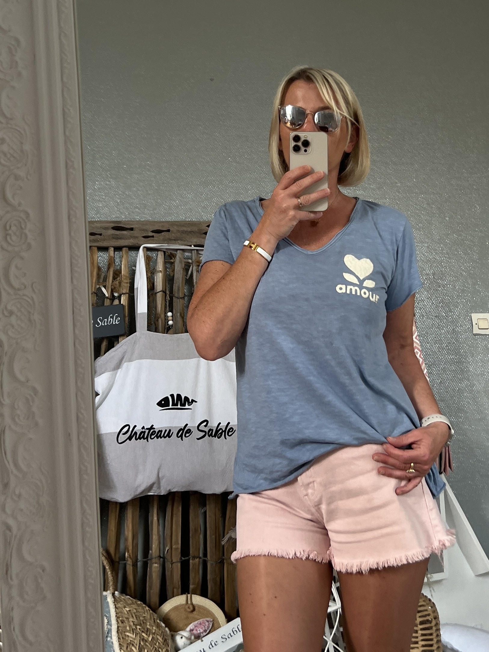 T-shirt Amour bleu – Image 3