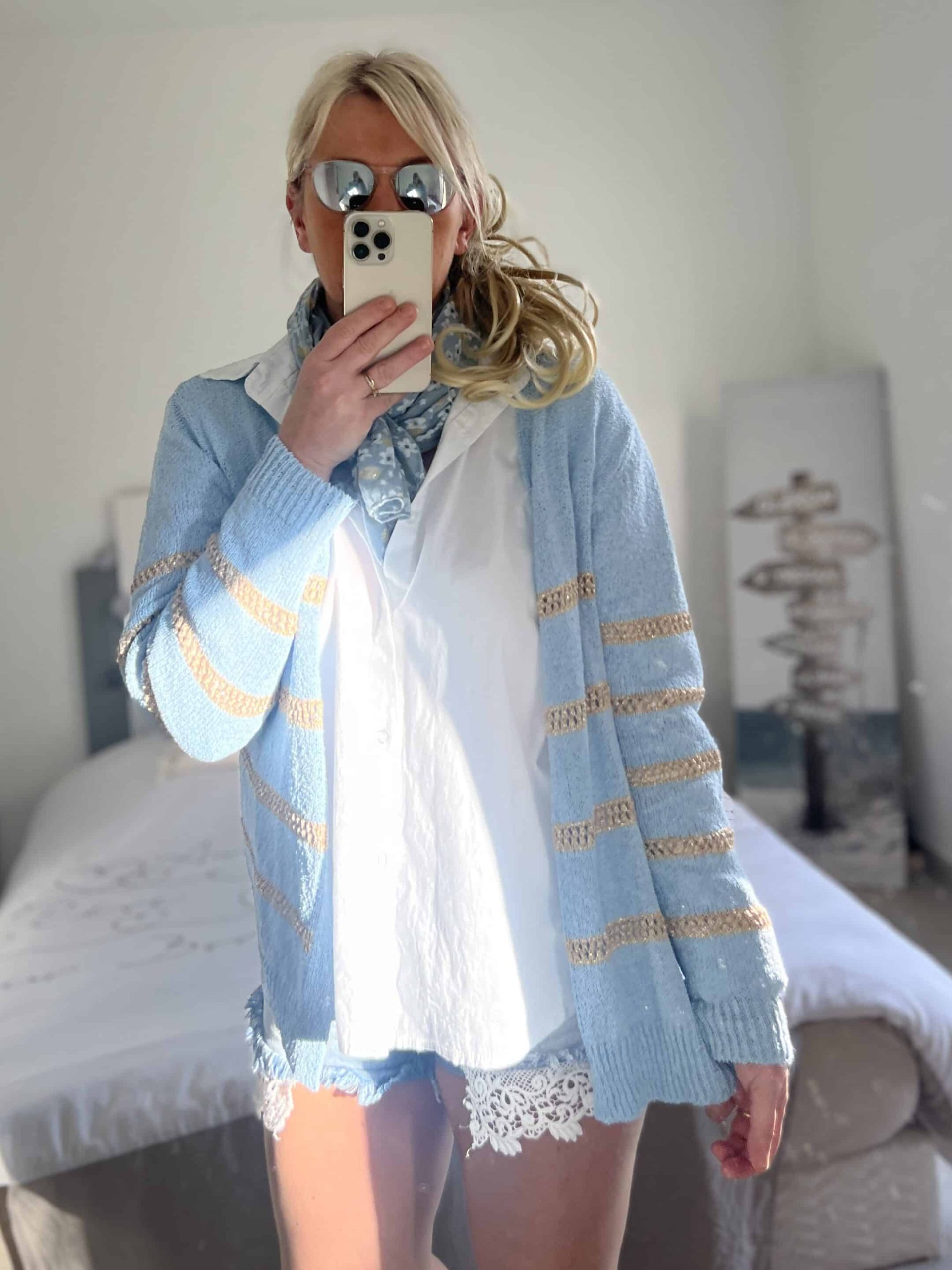 Gilet bleu lurex – Image 3