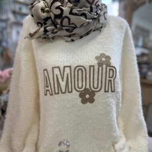 Pull Amour  écru