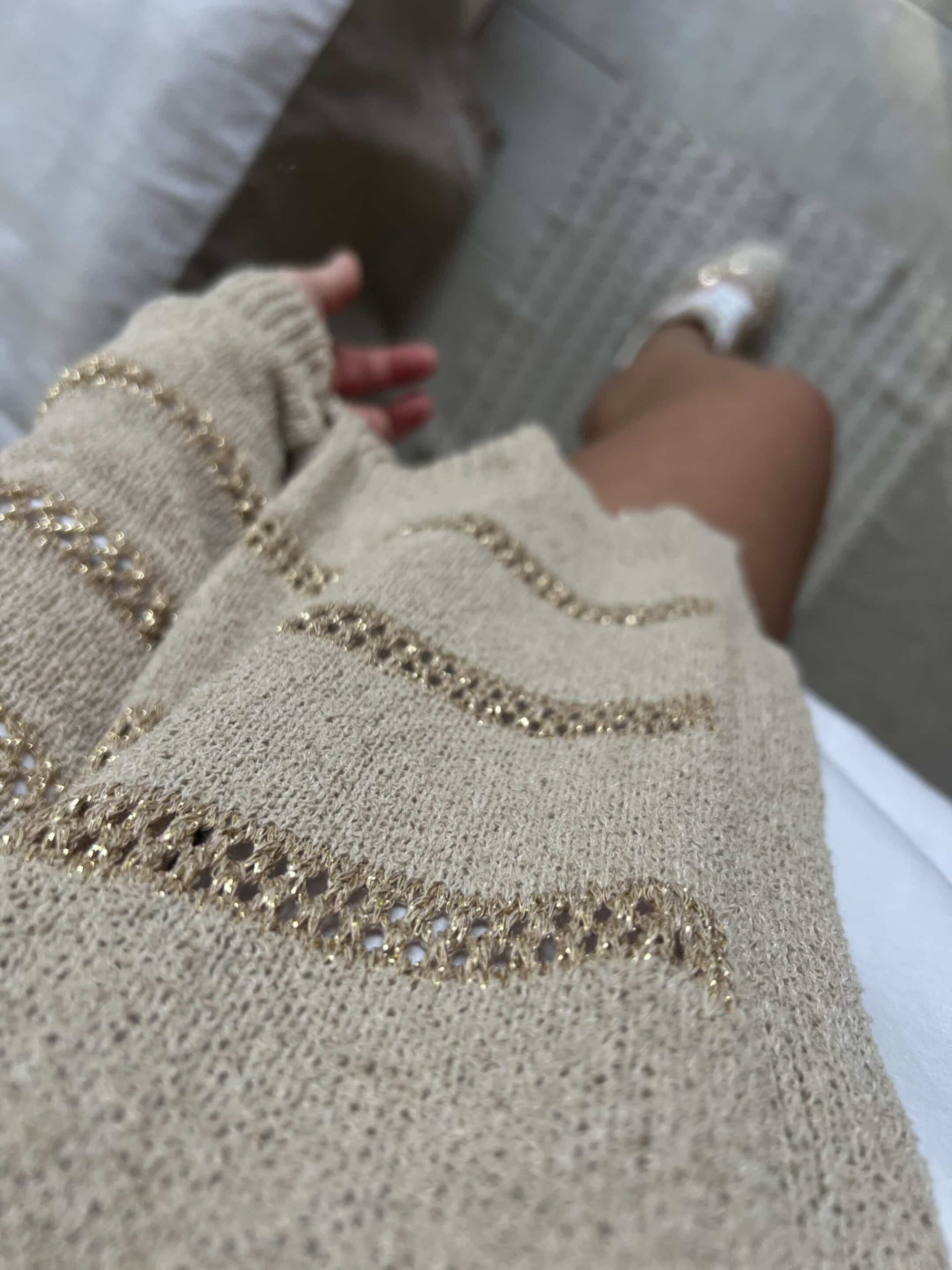 Gilet beige lurex – Image 4