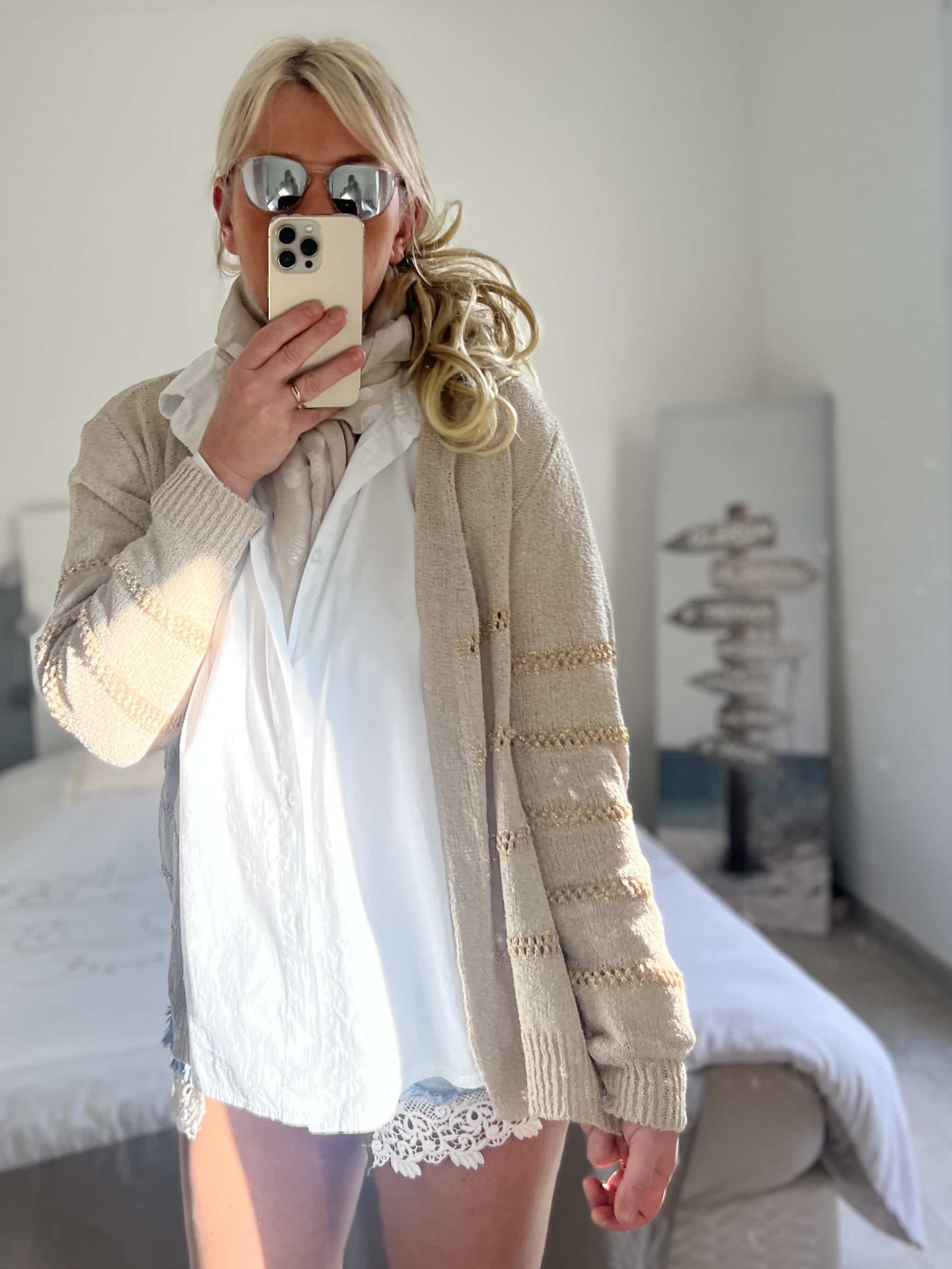 Gilet beige lurex – Image 5