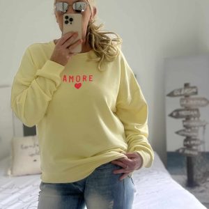 Sweat Amore jaune