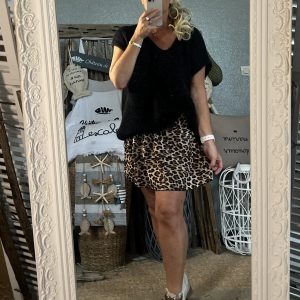 Jupe volant léopard