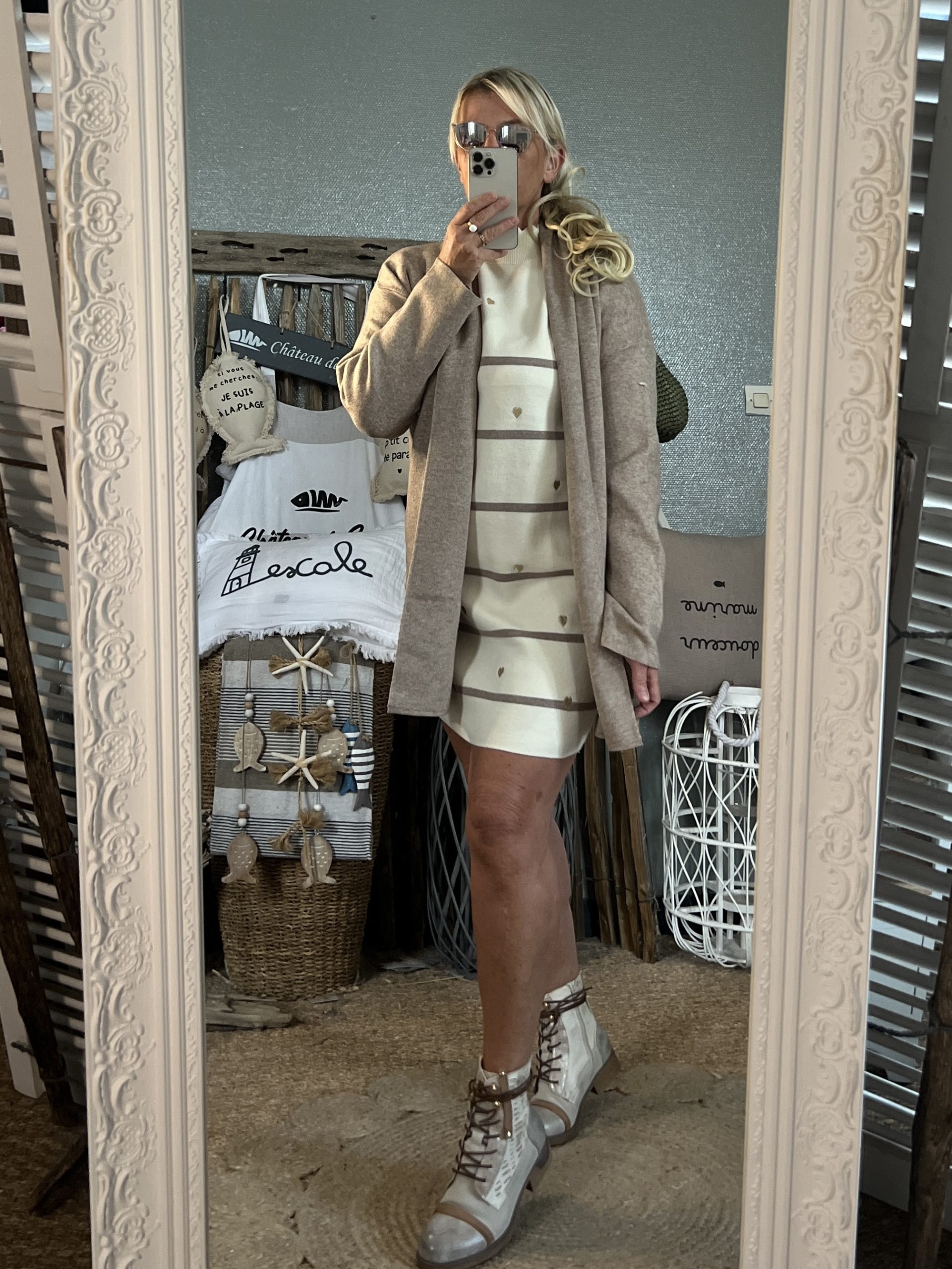 Gilet long taupe – Image 3