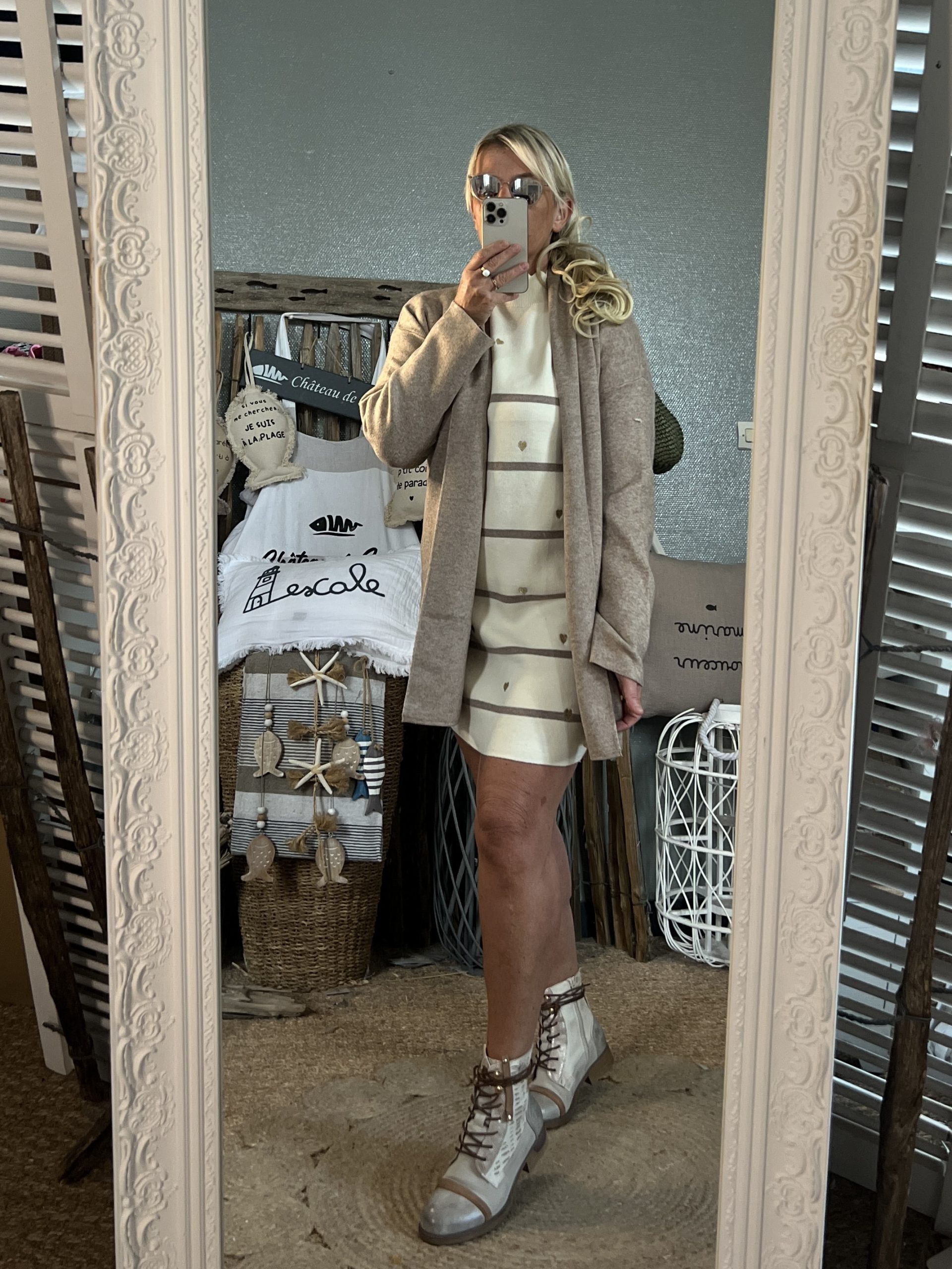 Gilet long taupe – Image 4