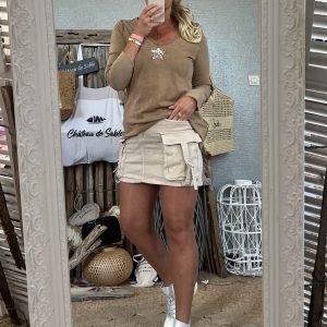 T-shirt star taupe