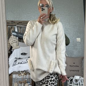 Pull crème Oversize