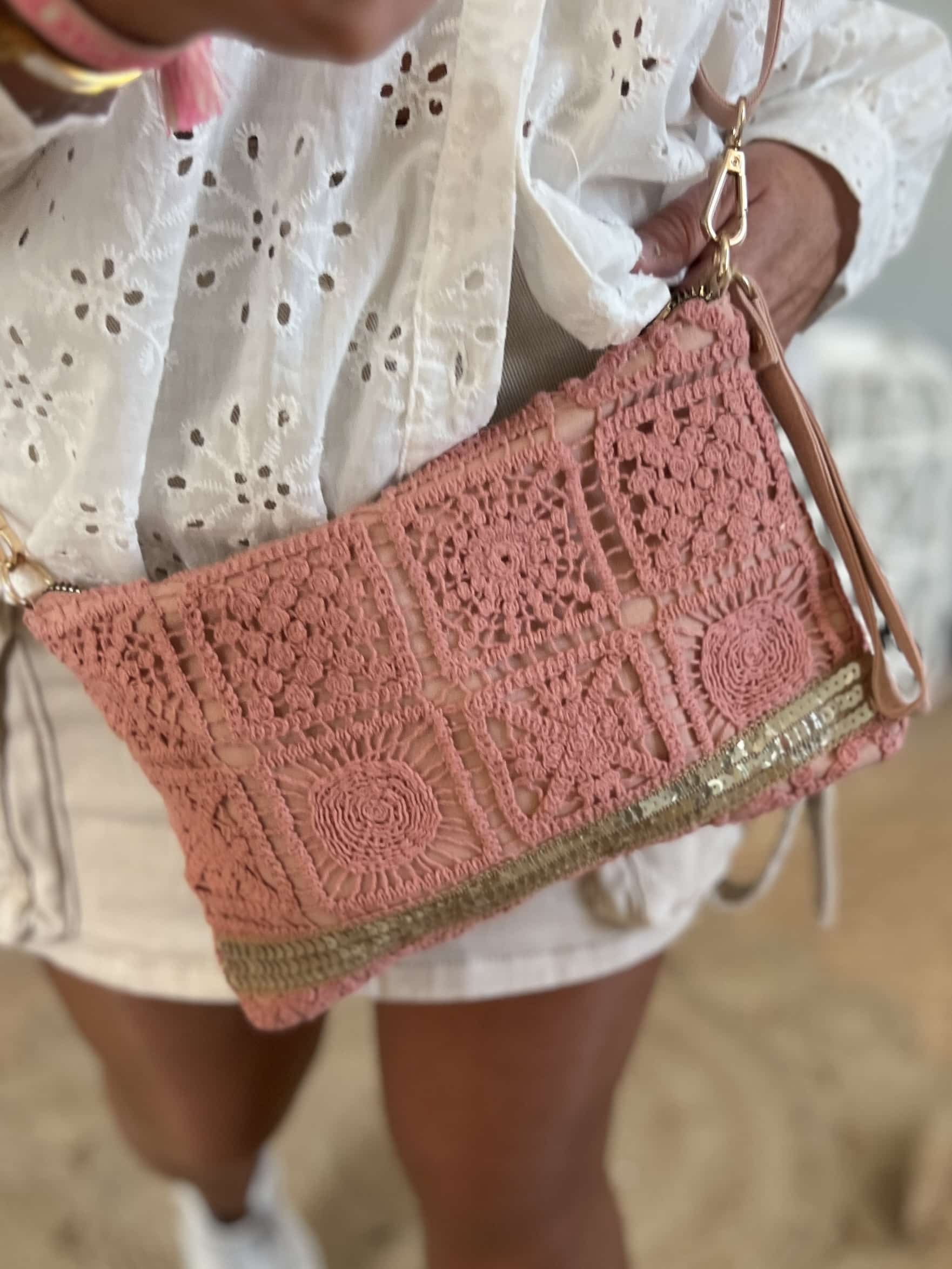 Pochette bohème rose – Image 3