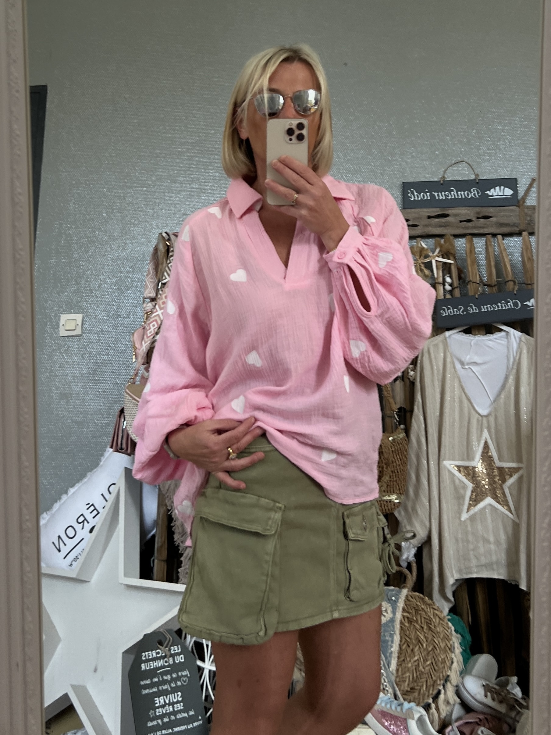 Chemise cœurs rose – Image 5