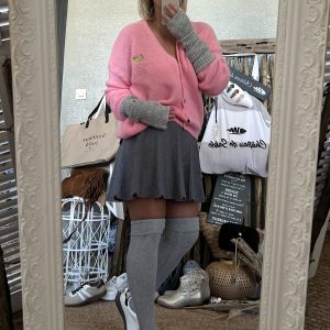 Gilet rose cœur doré