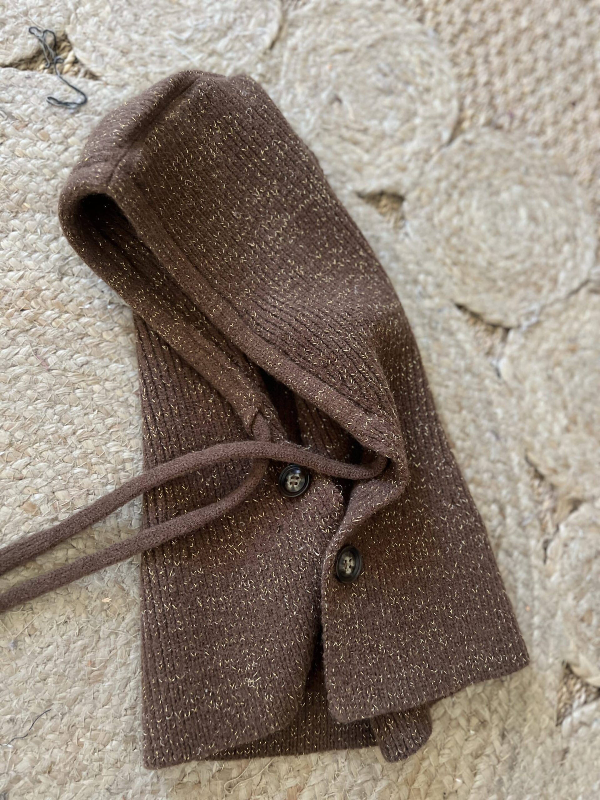 Cagoule lurex caramel – Image 5