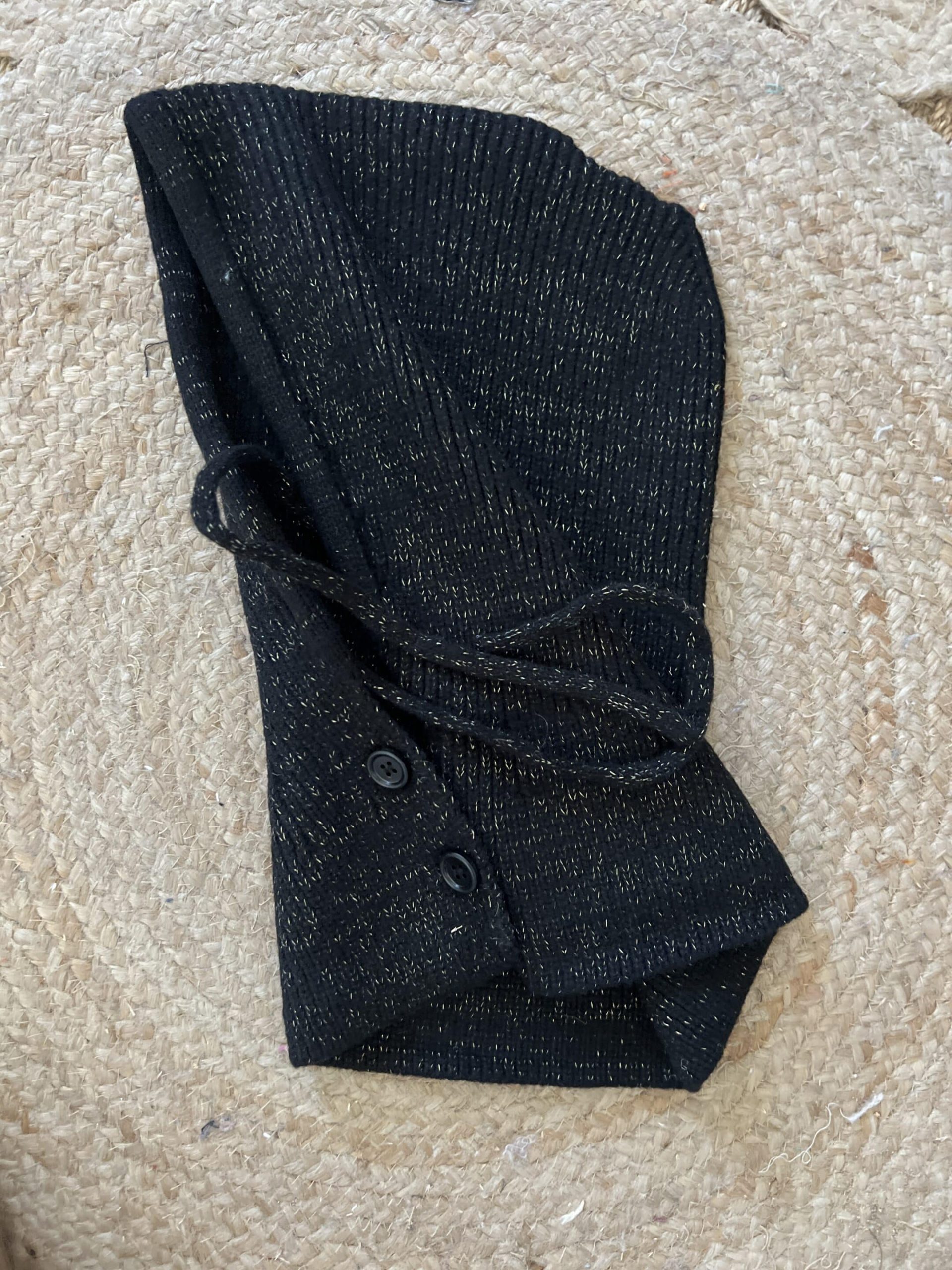 Cagoule lurex noire – Image 3