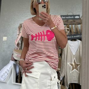 Marinière rose  36/42